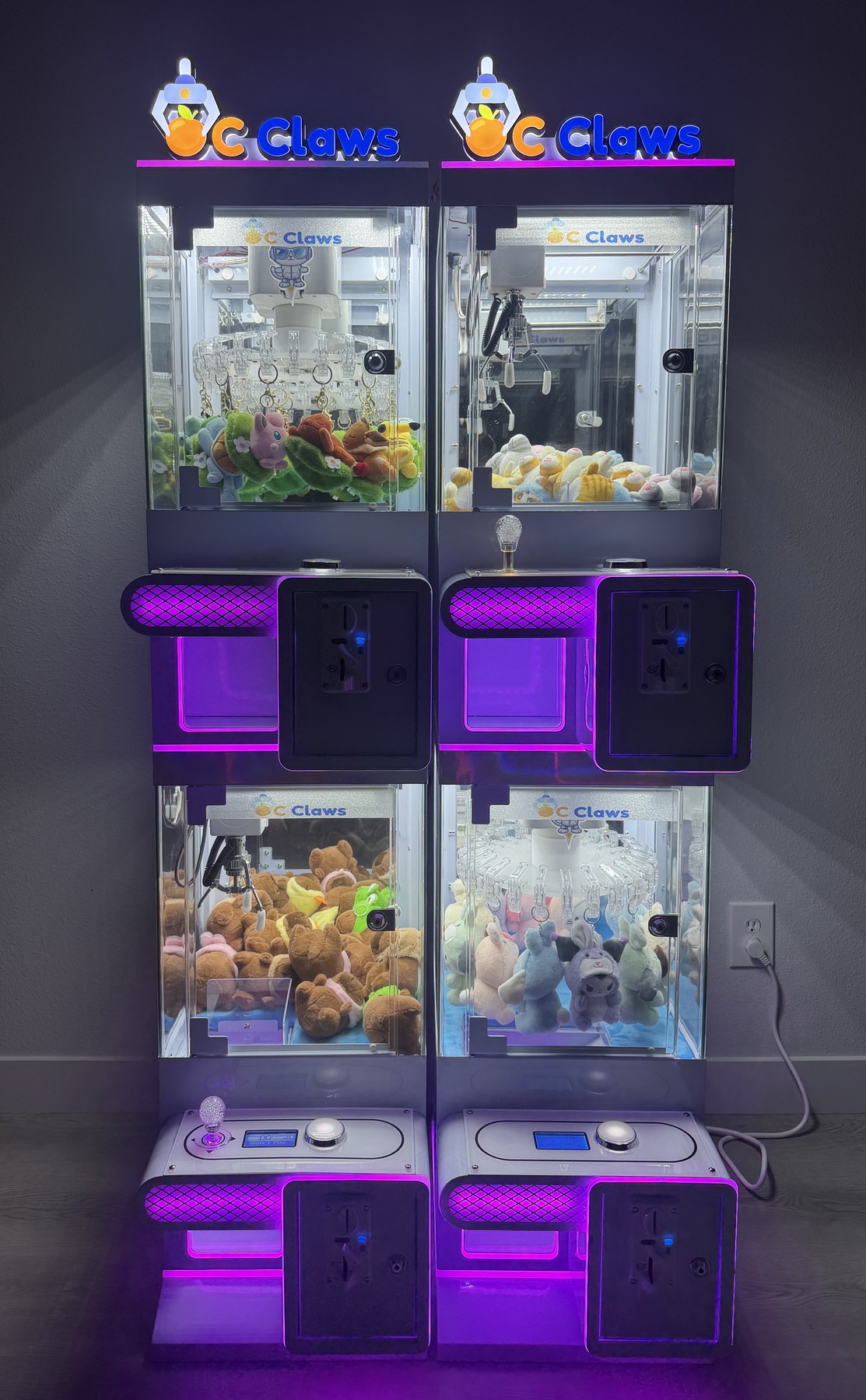 OC Claws double stack claw machines